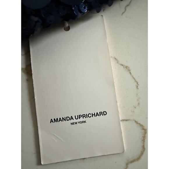 Amanda Uprichard Laurena Revolve Top Ink Blue Halter Cocktail Holiday Party New - Picture 5 of 9